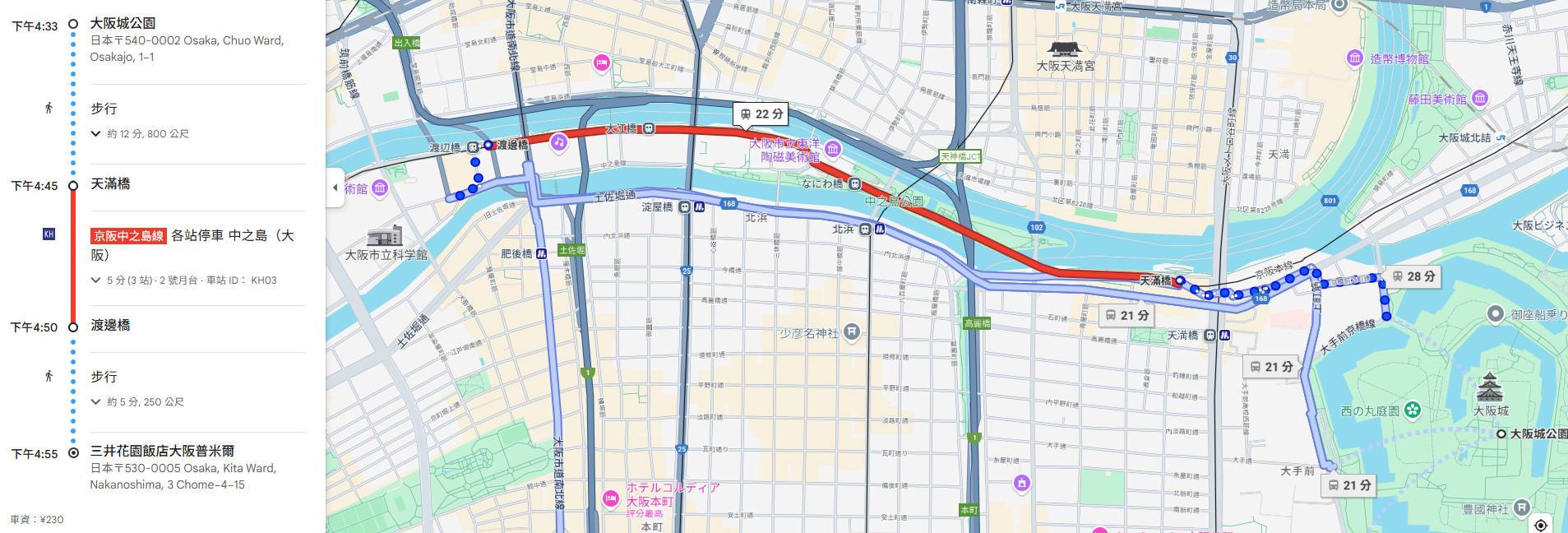 賽事會場返回飯店