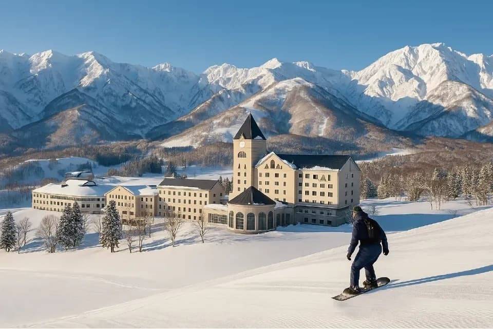 【新潟滑雪五日遊】新潟妙高新井樂天渡假村單板滑雪團|全程交通接駁、親子友善|可加購中文教練課程